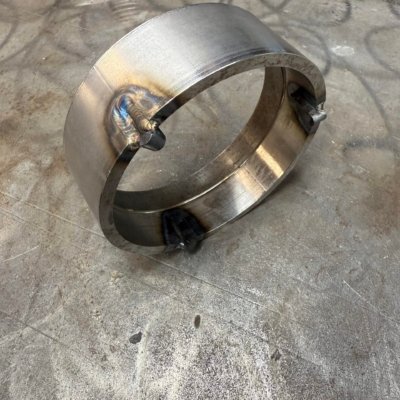 Welding of three keys to interface with nut