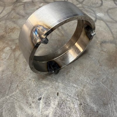 Welding of three keys to interface with nut