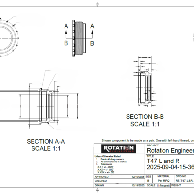 DXM Design Works produced manufacturing documents